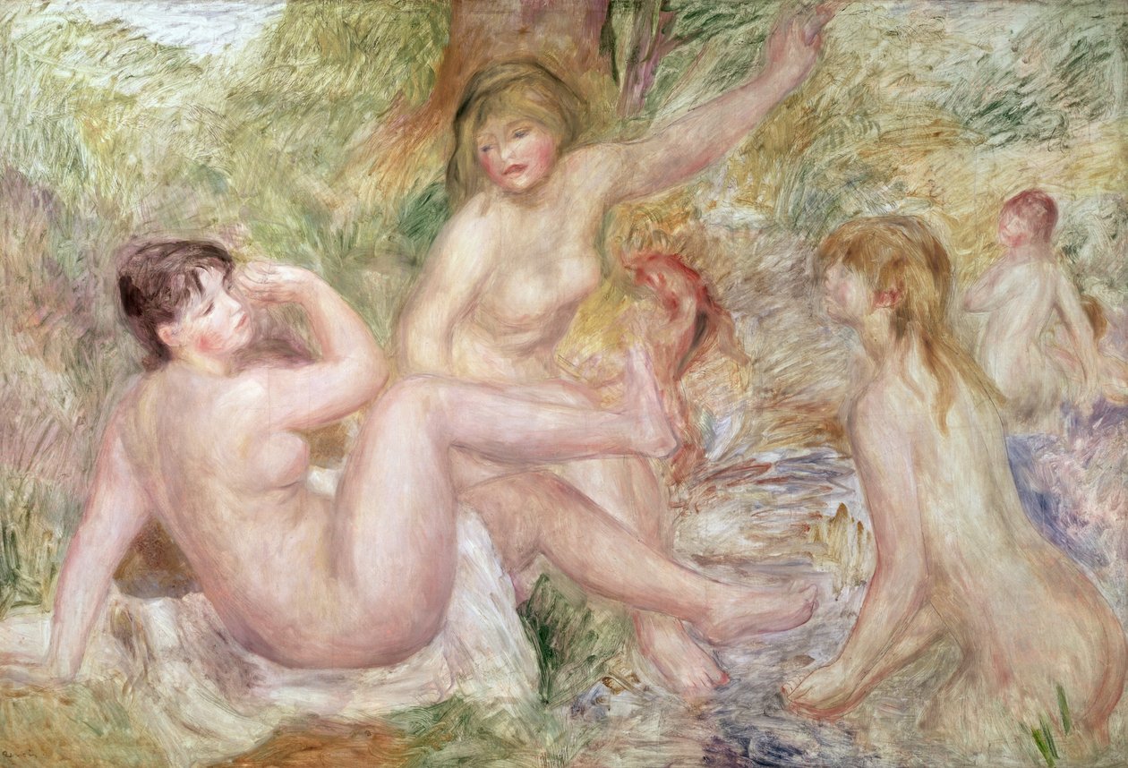 Studie för de stora badarna, 1885-1901 av Pierre Auguste Renoir