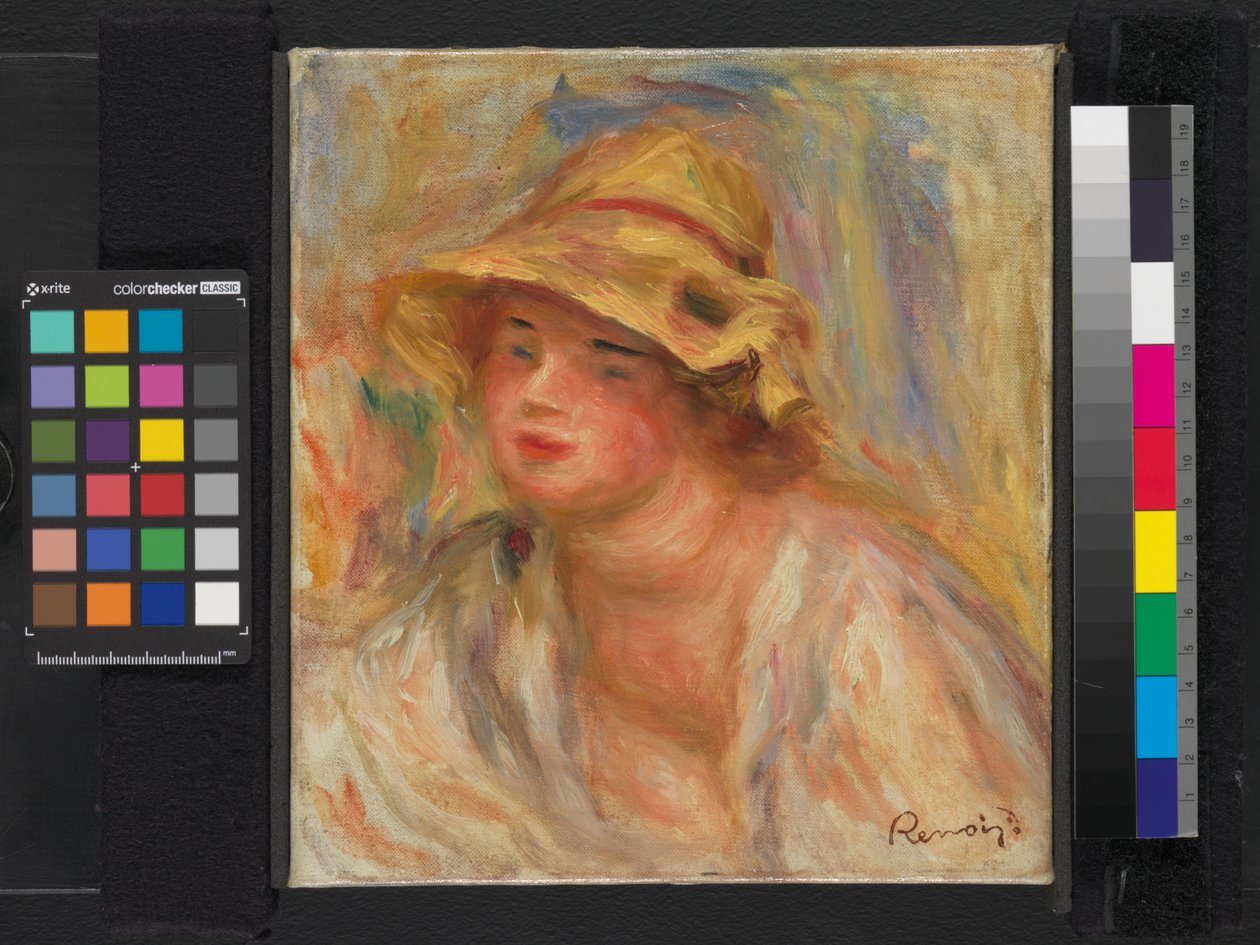 Studie av en flicka, ca 1918-19 av Pierre Auguste Renoir