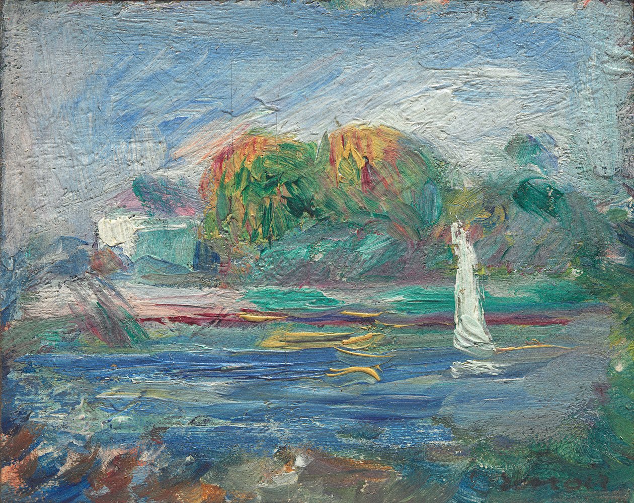 The Blue River, ca 1890-1900 av Pierre Auguste Renoir