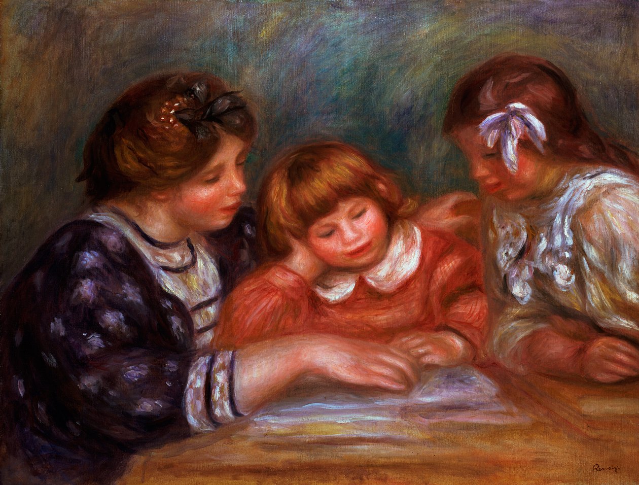 Lektionen, 1906 av Pierre Auguste Renoir