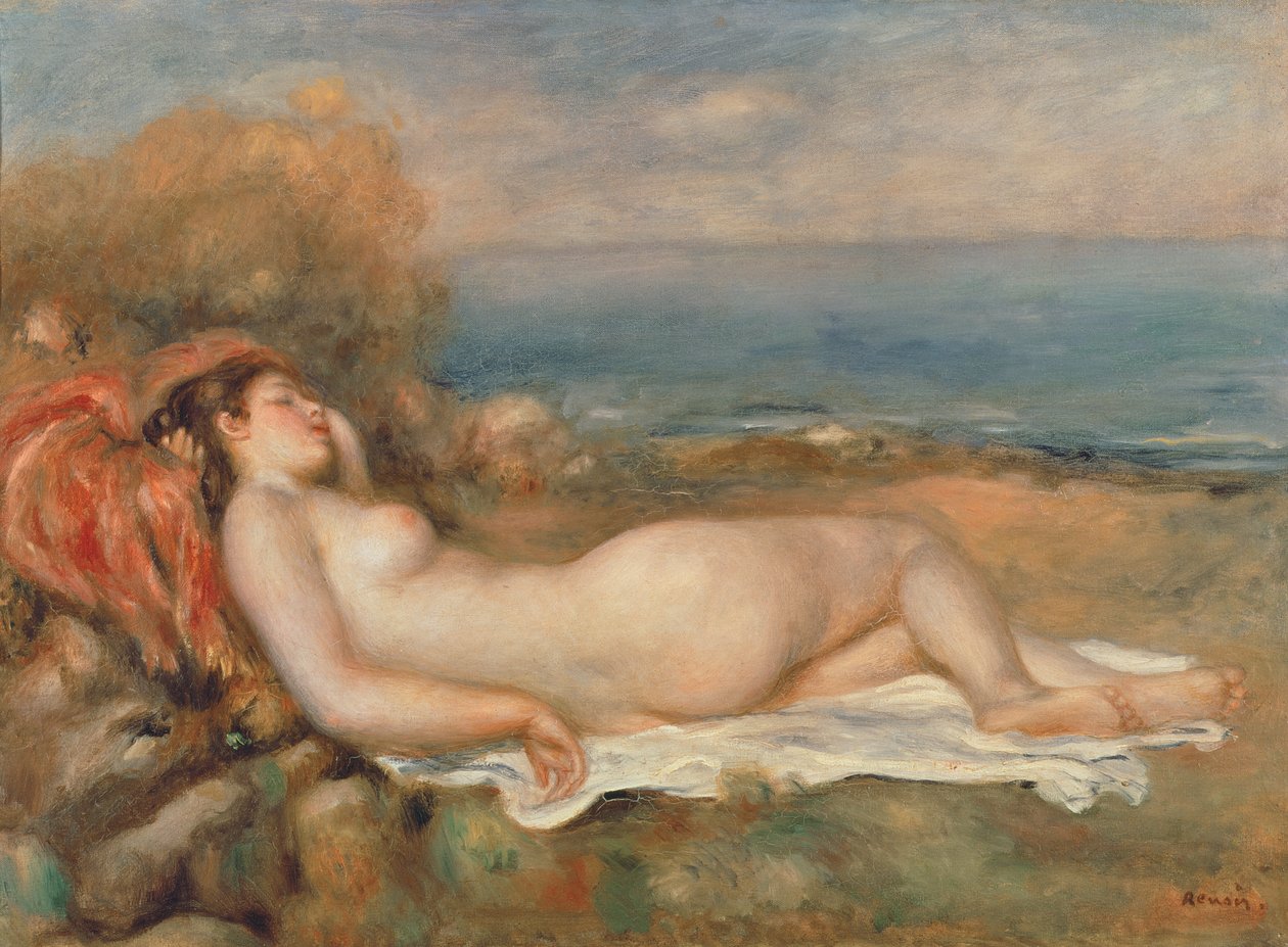 Naken i gräset av Pierre Auguste Renoir