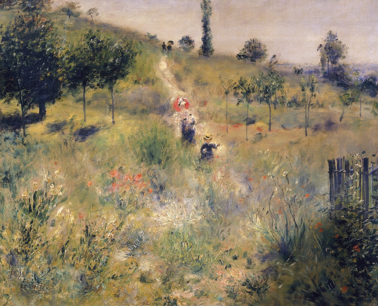 Vägen genom det långa gräset, c.1875 av Pierre Auguste Renoir