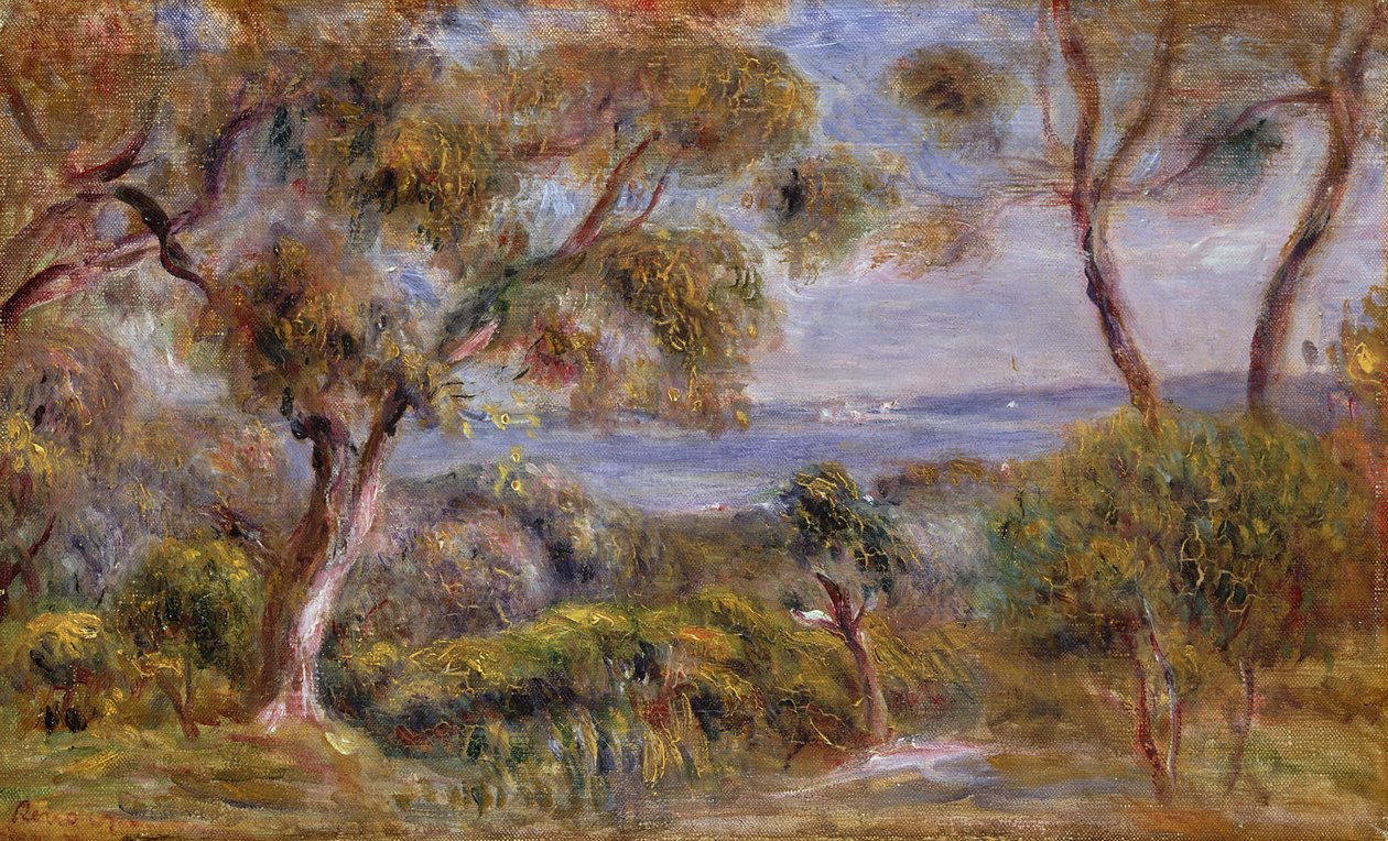Havet vid Cagnes, omkring 1910 av Pierre Auguste Renoir