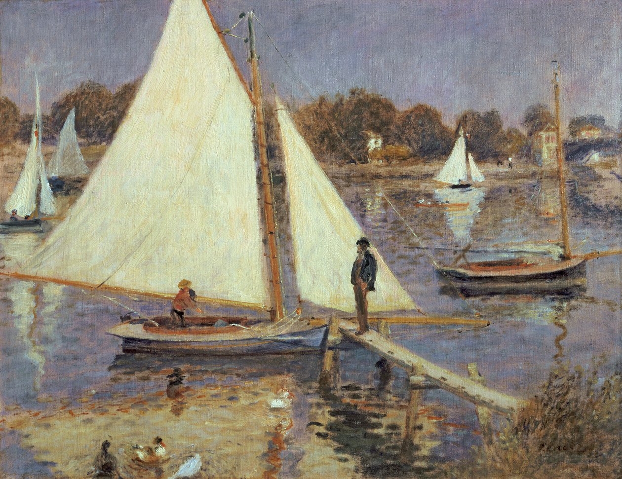 The Seine huko Argenteuil, 1874 swed av Pierre Auguste Renoir
