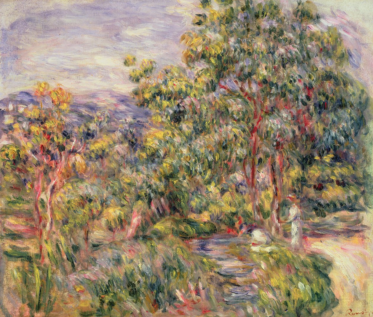 Utsikt över Cagnes, ca 1900 av Pierre Auguste Renoir