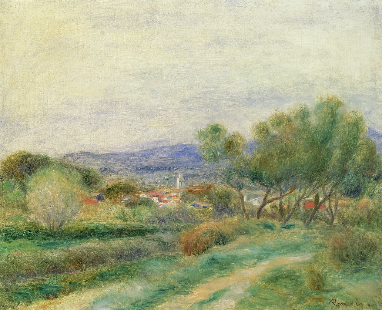 Utsikt över La Seyne, Provence, ca 1890 av Pierre Auguste Renoir