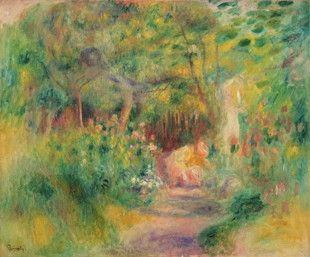 Trädgårdskvinna, c.1895 av Pierre Auguste Renoir
