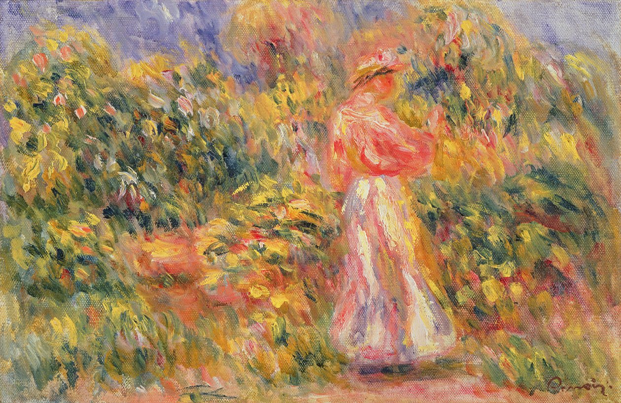 Kvinna i ett landskap, 1916 av Pierre Auguste Renoir