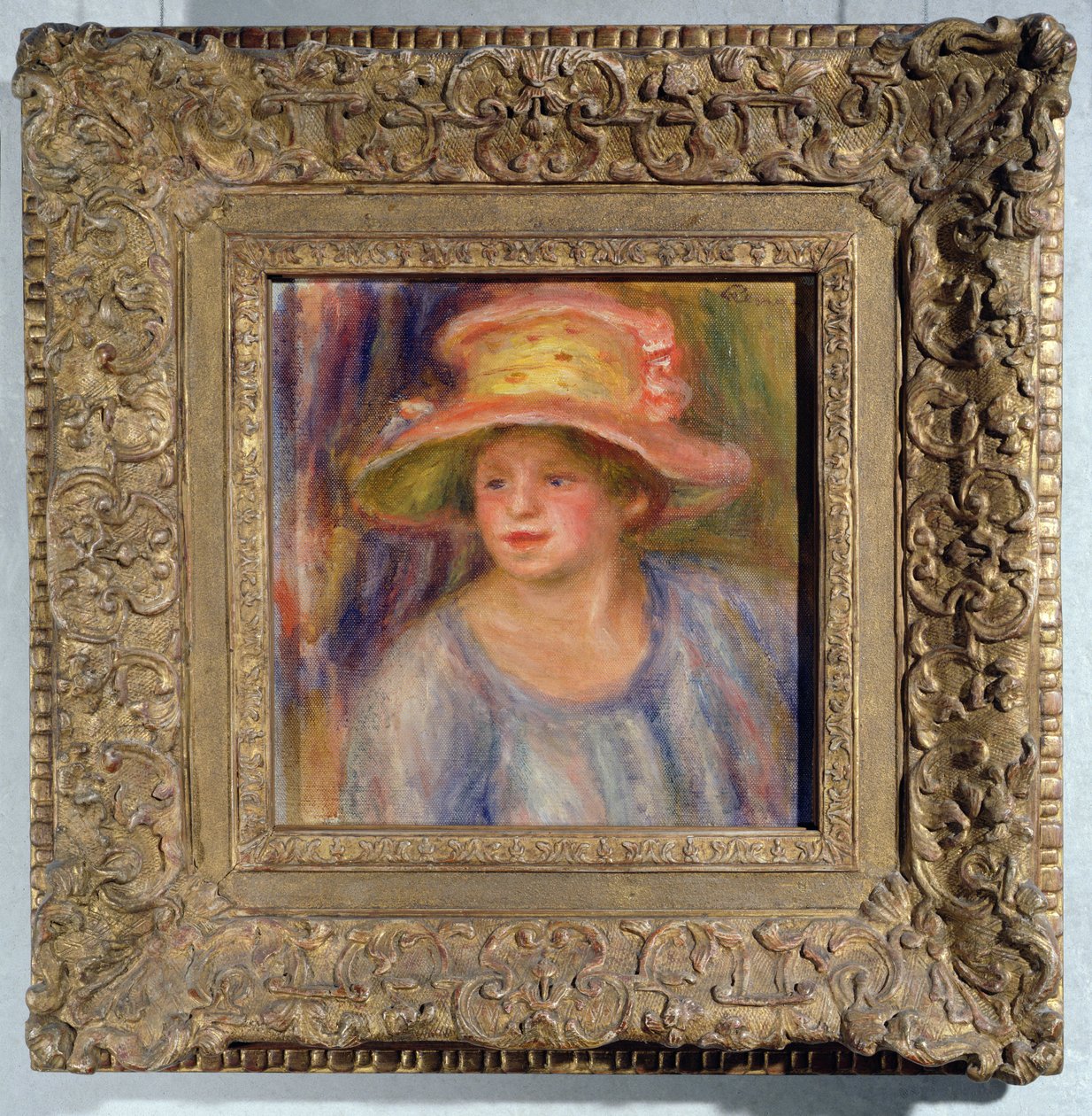 Kvinna med hatt, ca 1915-19 av Pierre Auguste Renoir