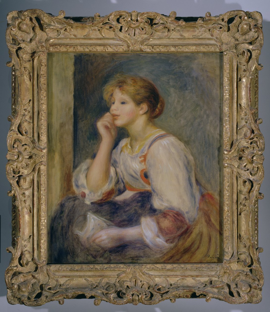 Kvinna med brev, c.1890 av Pierre Auguste Renoir