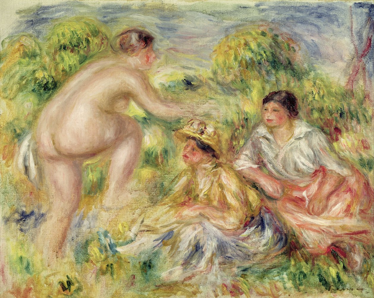 Unge piger på landet, 1916 swed av Pierre Auguste Renoir