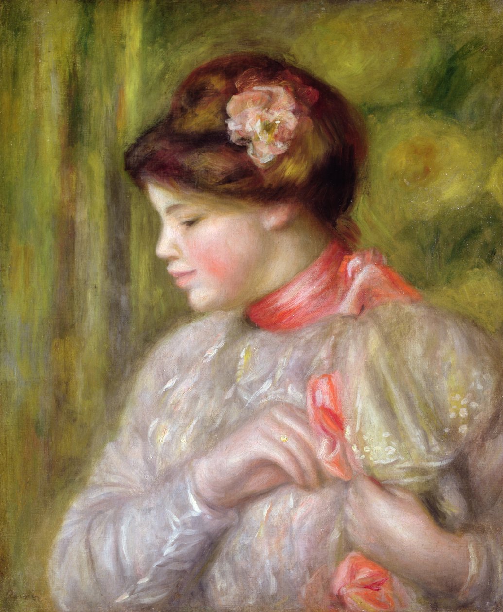 O loo fetuunai e tamaitai talavou lona ofutino, 1900swed av Pierre Auguste Renoir