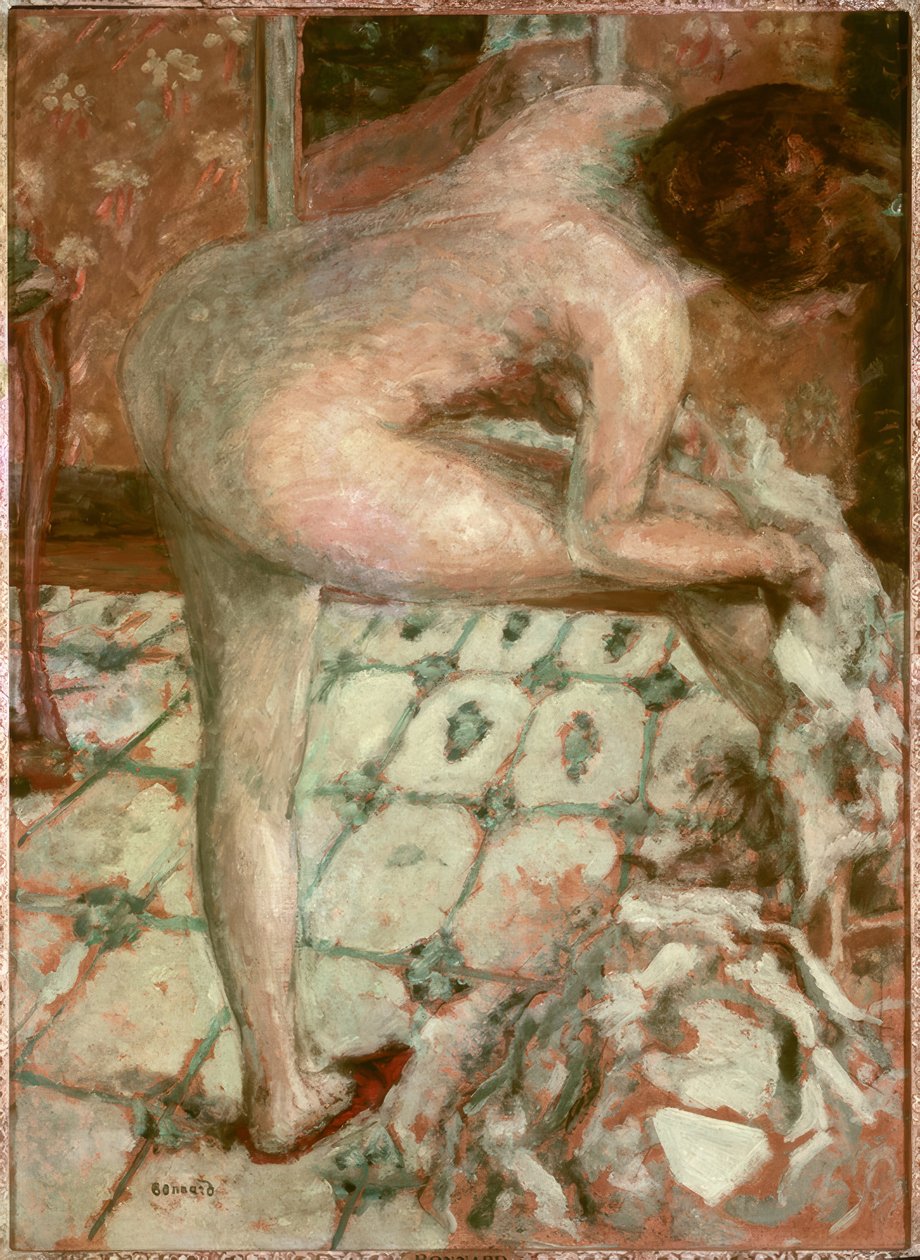 Efter badet eller den orange toaletten av Pierre Bonnard