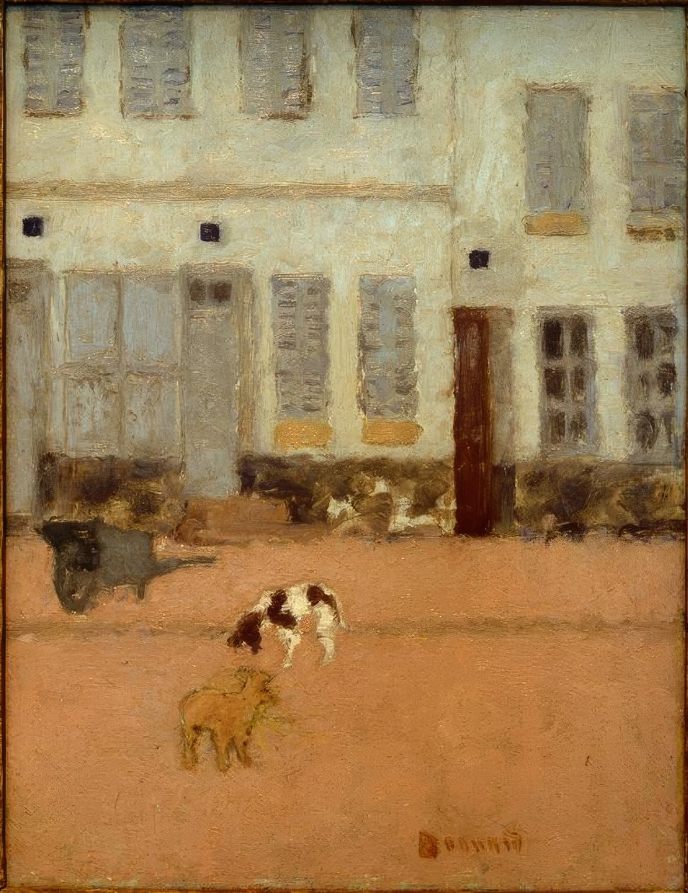 Gata i Eragny-sur-Oise (Les Chiens dEragny) av Pierre Bonnard