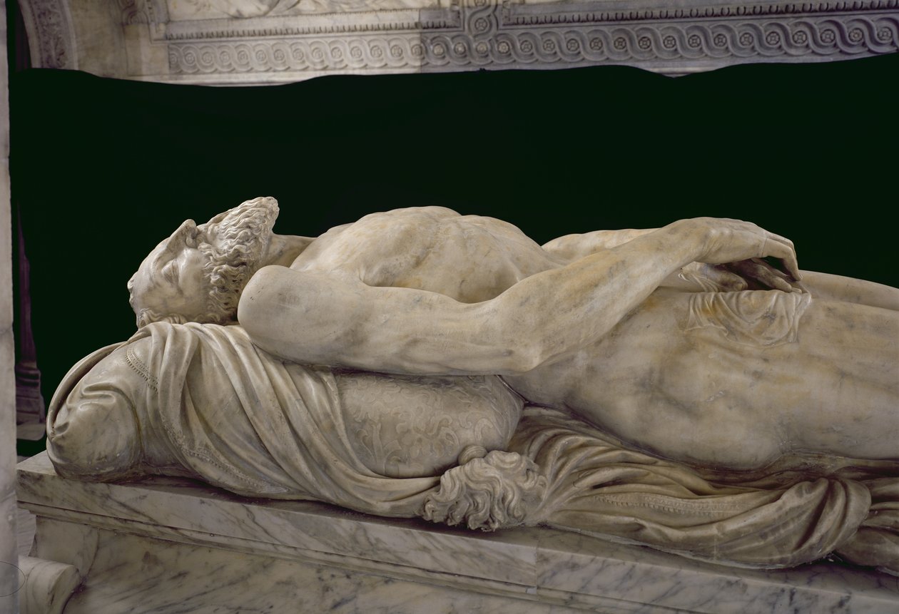 Bild av Francois I (1494-1547) från Francois I:s och Claude de Frances grav (marmor) av Pierre Bontemps
