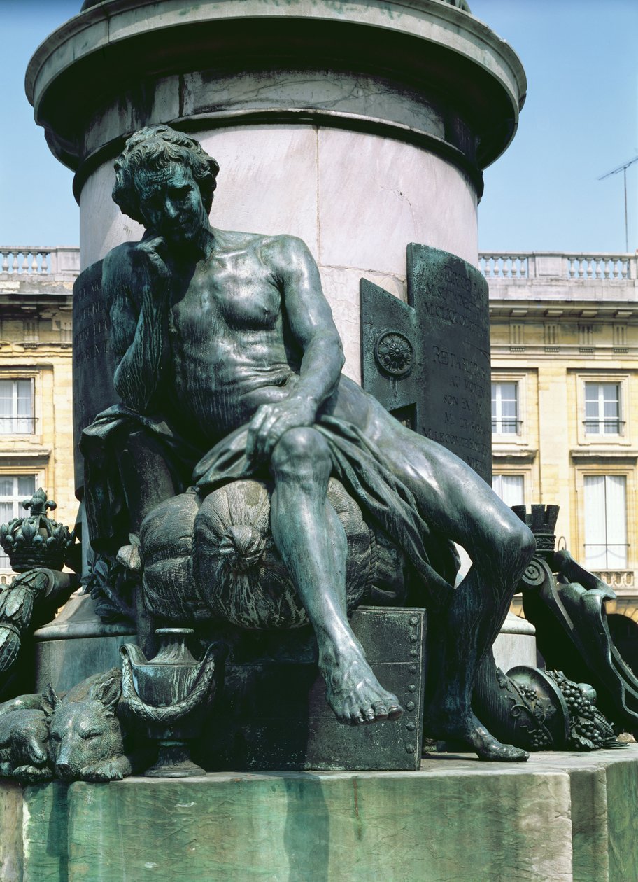 Medborgaren, en figur från monumentet för Ludvig XV (1710-74) 1755 (brons) av Pierre Cartellier
