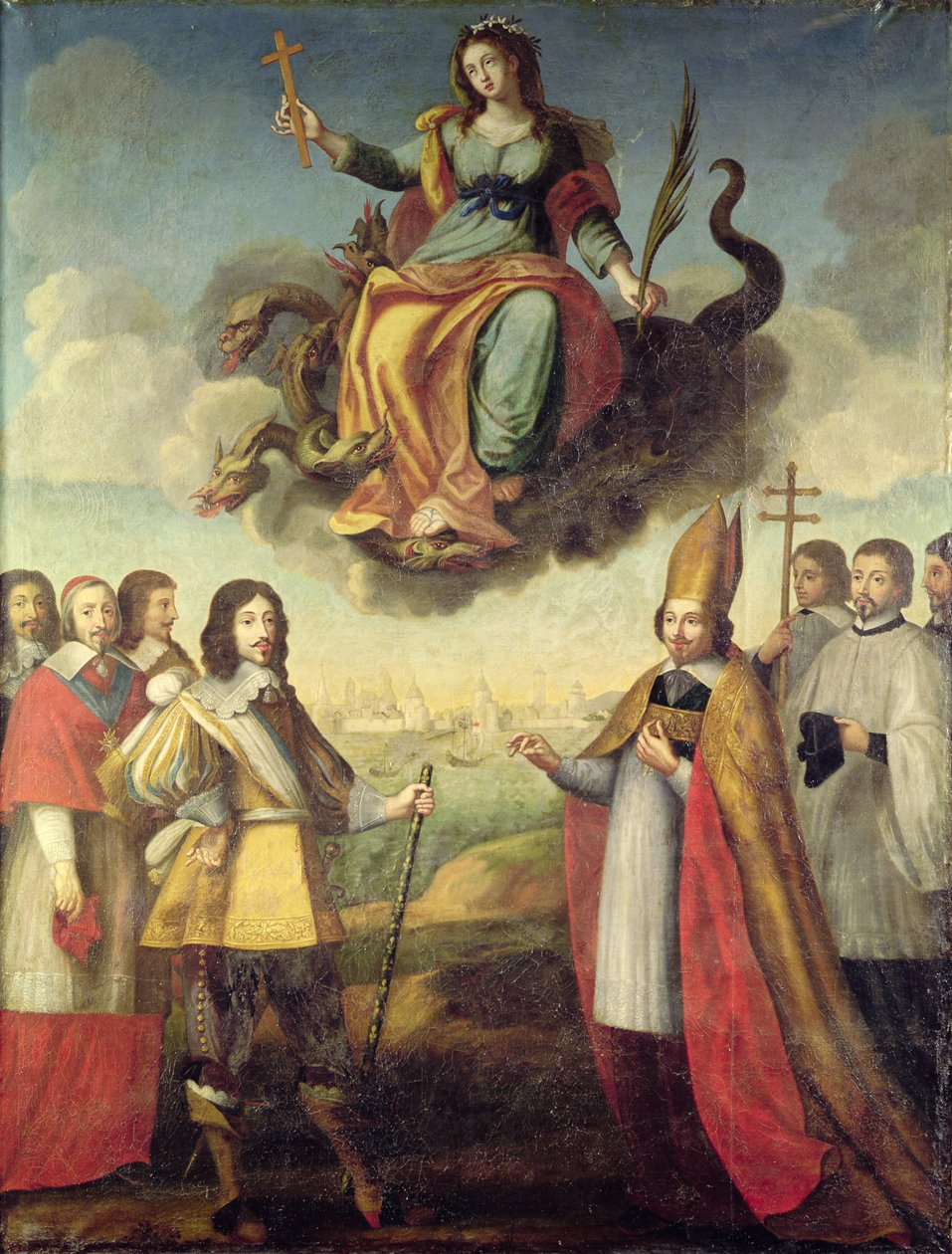 Ludvig XIII:s (1601-43) kung av Frankrike och Navarra intåg i La Rochelle den 1 november 1628 av Pierre Courtillon