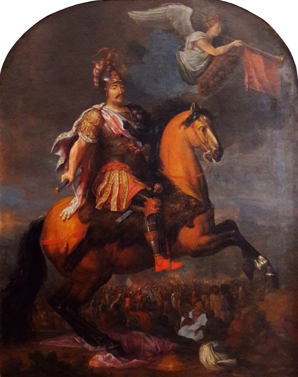 Ryttarporträtt av kung Jan III. Sobieski från Polen av Pierre Denis Martin