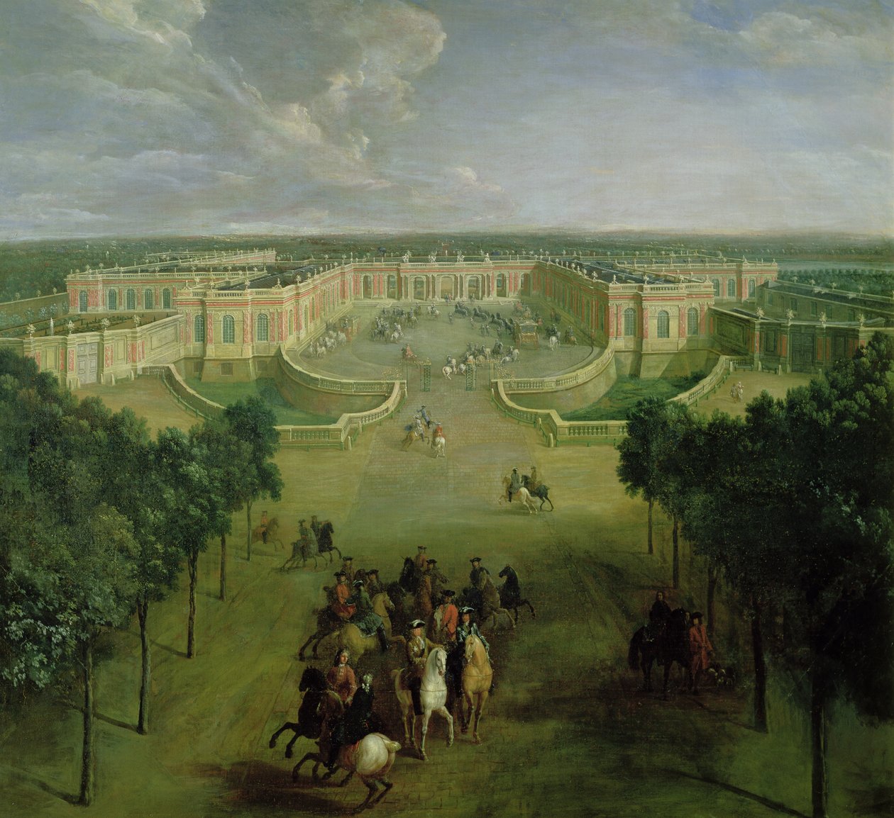 Vy över Grand Trianon, 1722 av Pierre Denis Martin