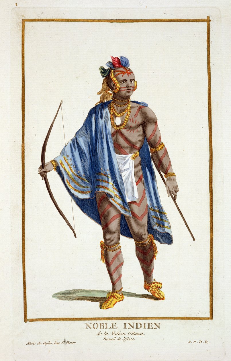 En ädel indian från Ottawa-nationen, 1780 av Pierre Duflos