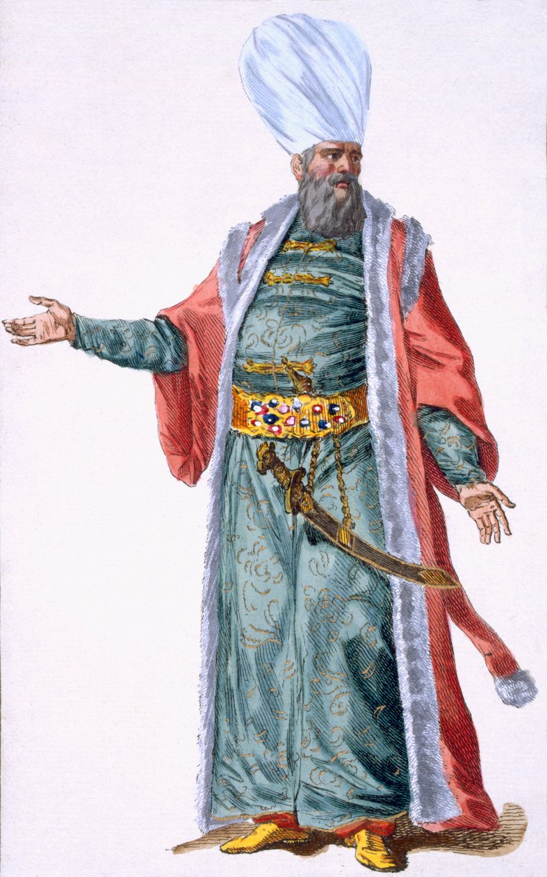 Aga, eller ledare, för janissärerna, 1780 av Pierre Duflos