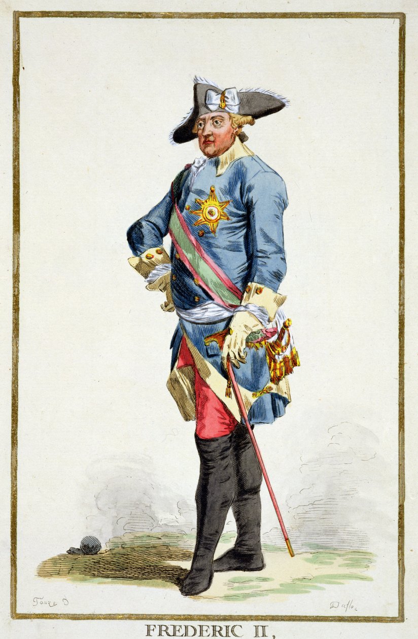 Fredrik II den store (1712-86) kung av Preussen (1740-86) från 