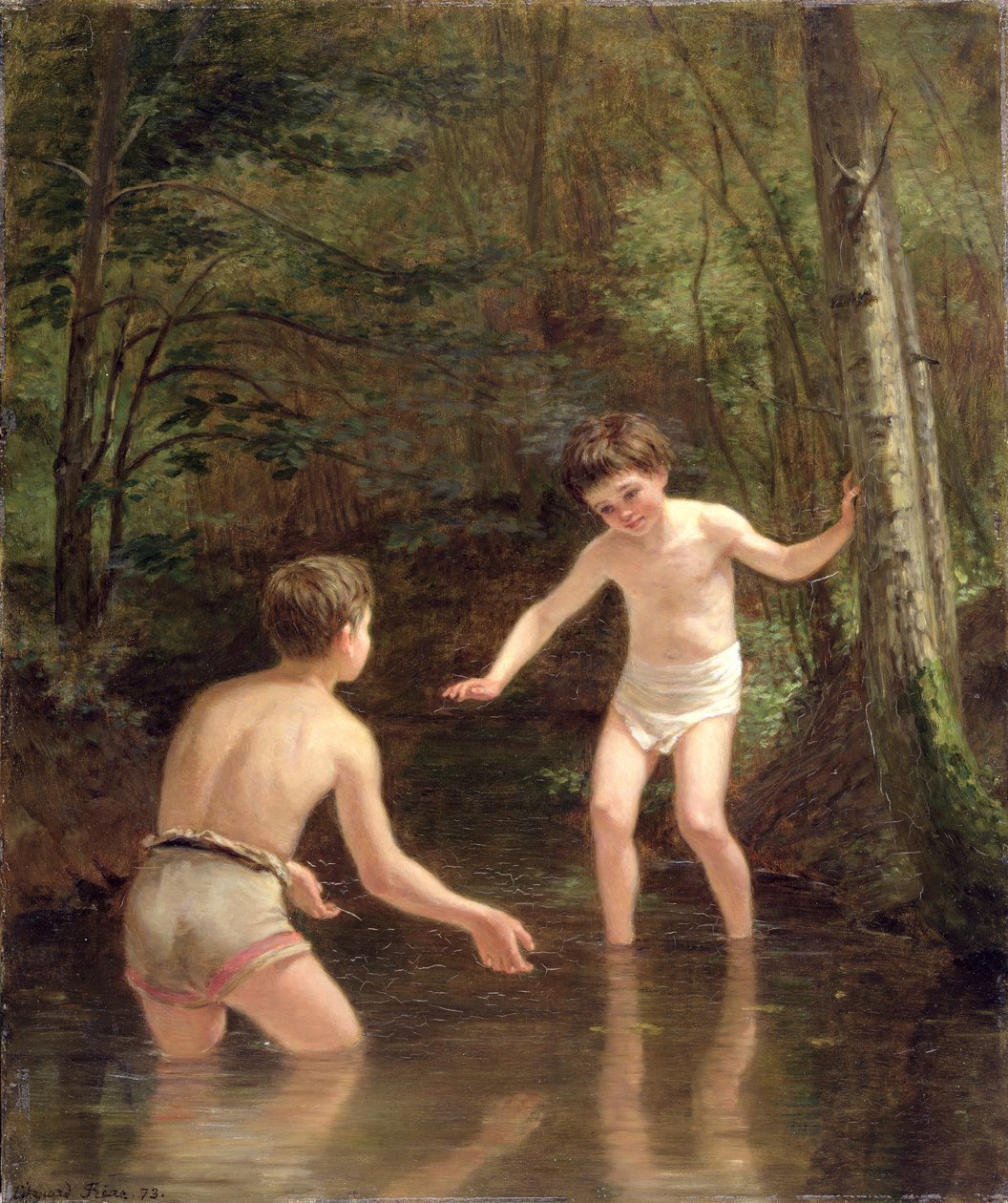 Badande pojkar, 1873 av Pierre Edouard Frere