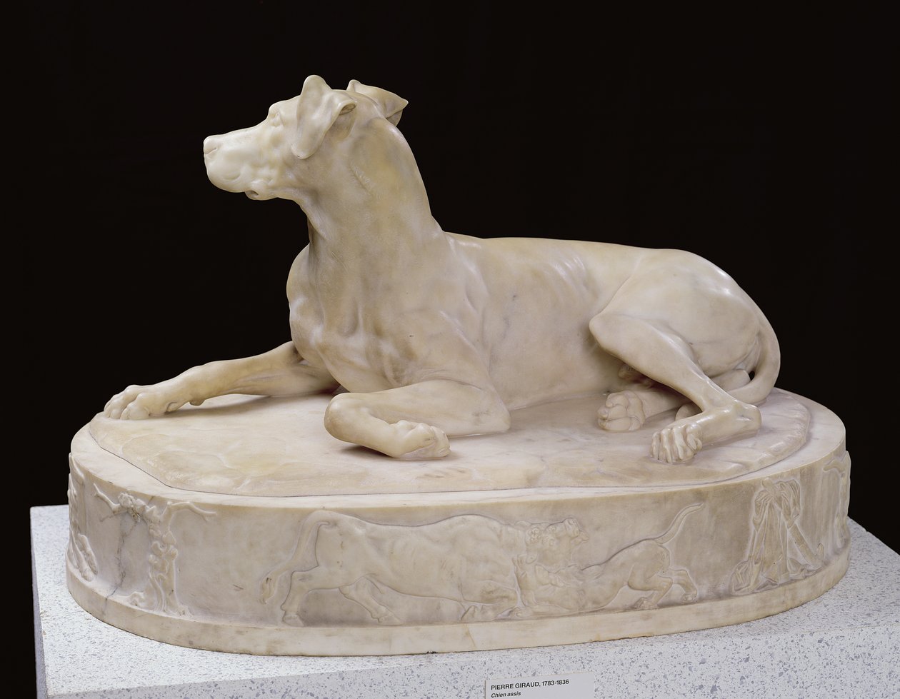 En hund, 1827 (marmor) (se även 223452) av Pierre Francois Gregoire Giraud