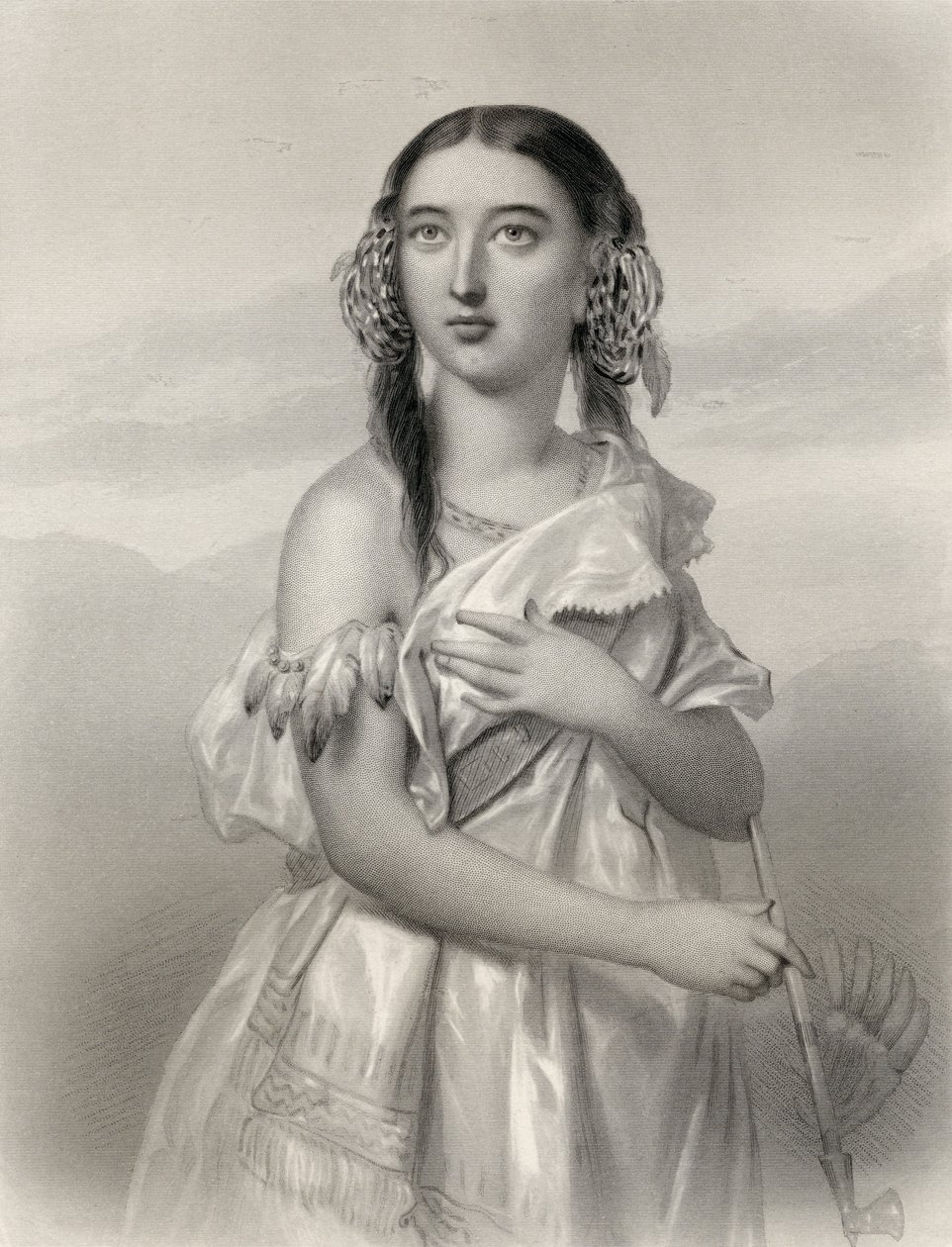 Pocahontas (1595-1617) illustration från 