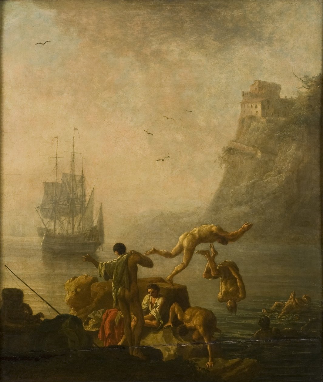Badande män av Pierre Jacques Volaire