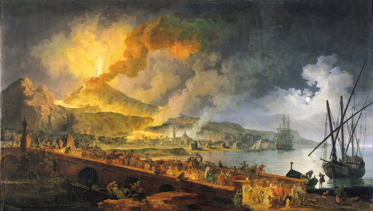 Vesuvius utbrott 1771, 1779 (se även 49565) av Pierre Jacques Volaire