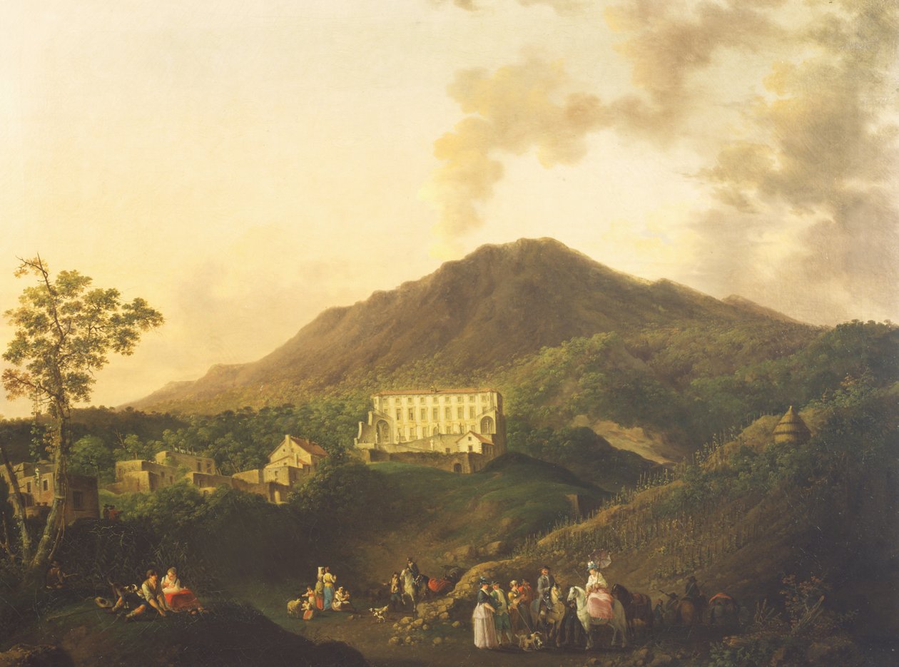 Utsikt över Villa Medici, Ottaviano av Pierre Jacques Volaire