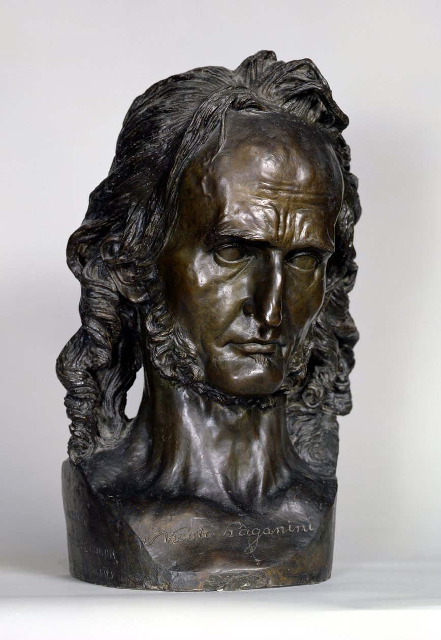 Byst av Nicolo Paganini (1784-1840) 1830 (brons) av Pierre Jean David d