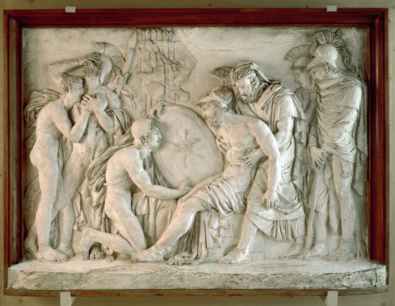 Akilles död, 1811 (gips) av Pierre Jean David d