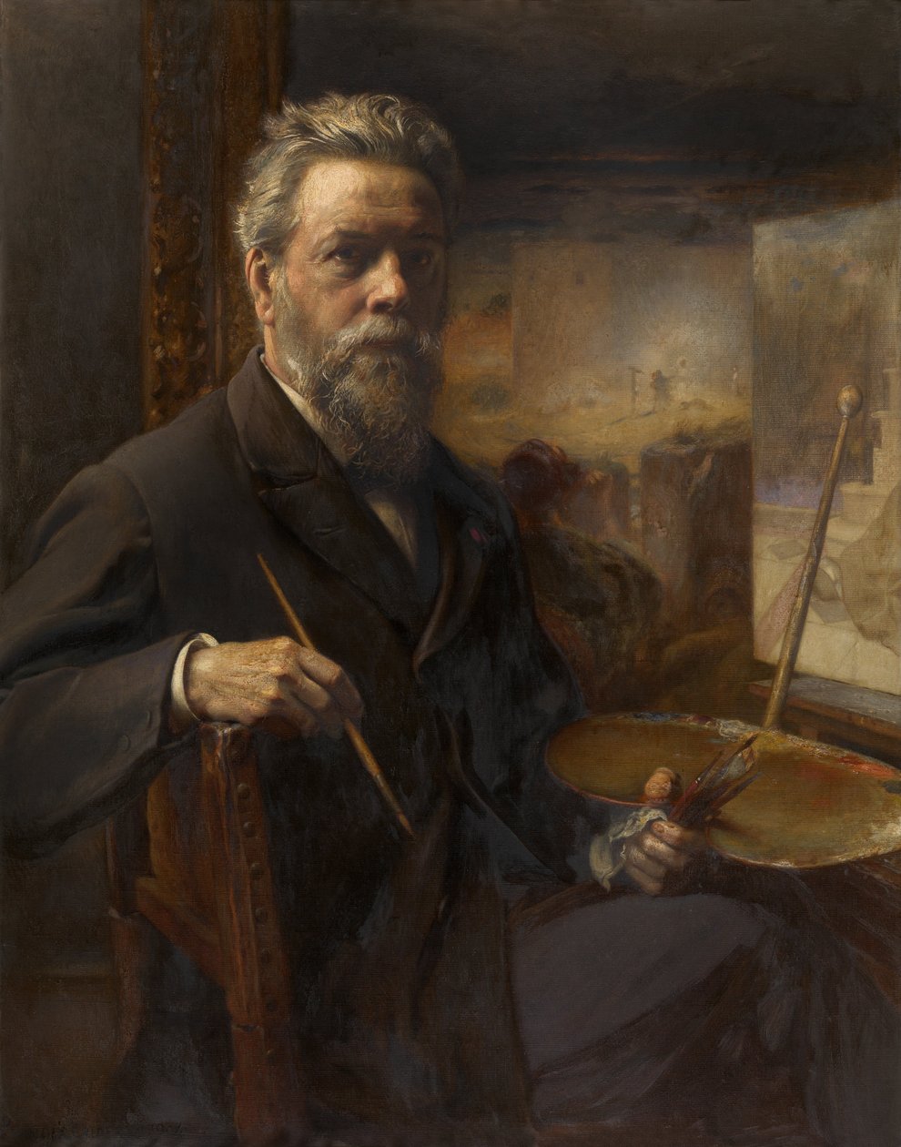 Pierre Jean Van der Ouderaa, zelfportret av Pierre Jean van der Ouderaa