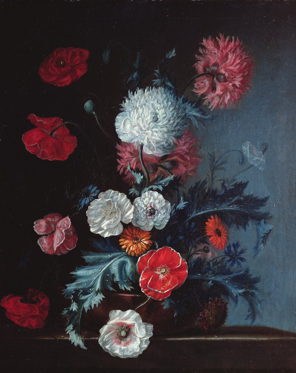 Bukett blommor, 1775 av Pierre Labatie