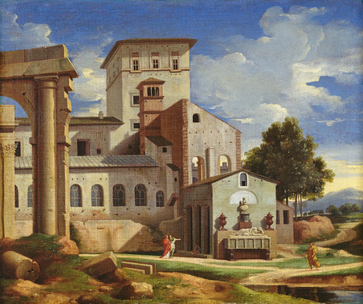 Italienskt landskap av Pierre Lemaire