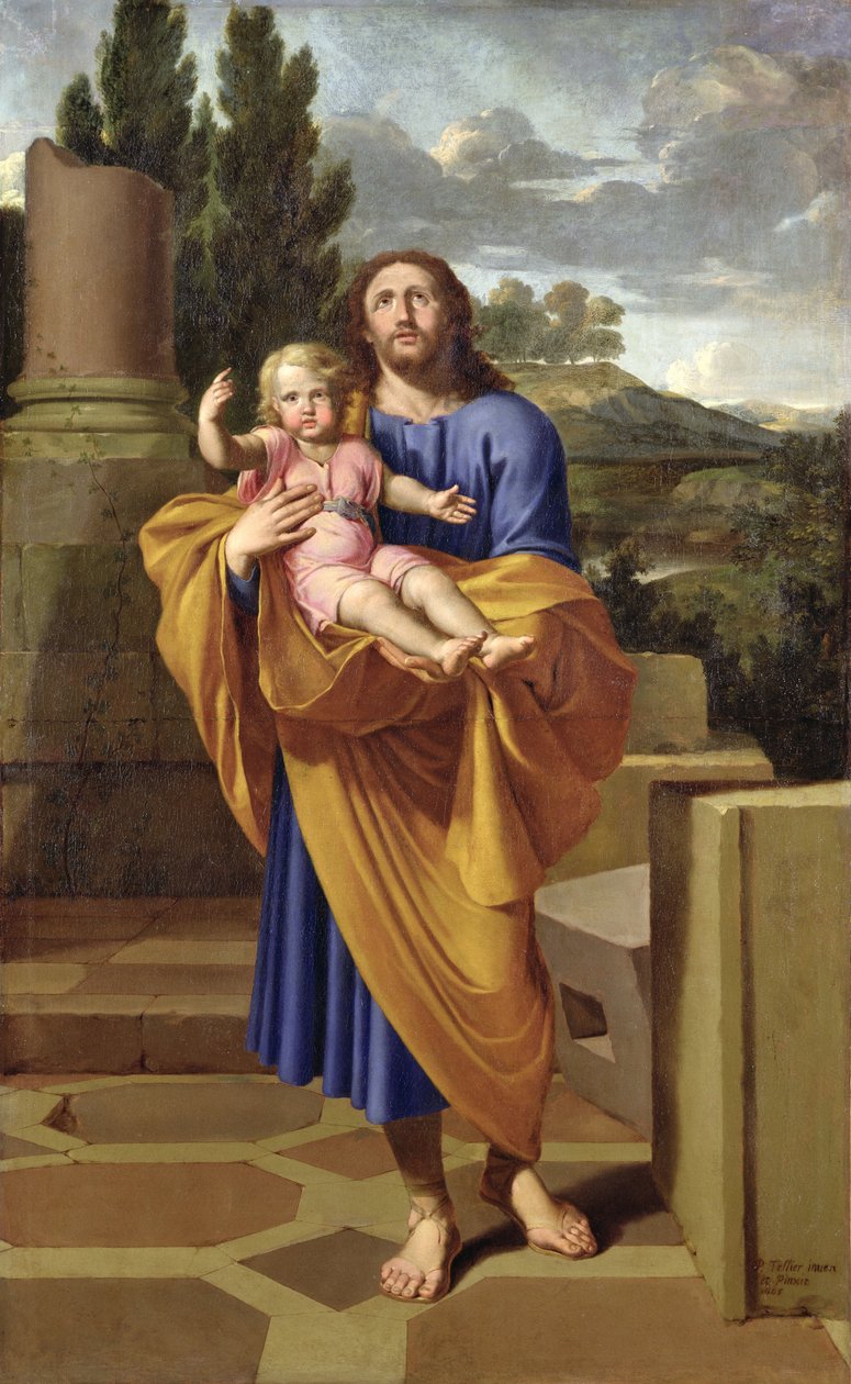 Mtakatifu Joseph Kumbeba Mtoto Yesu, 1665 swed av Pierre Letellier