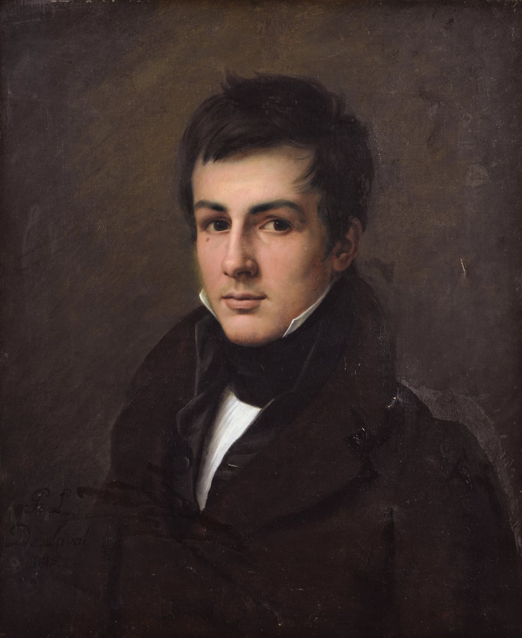 Porträtt av Édouard Bertin av Pierre Louis Delaval