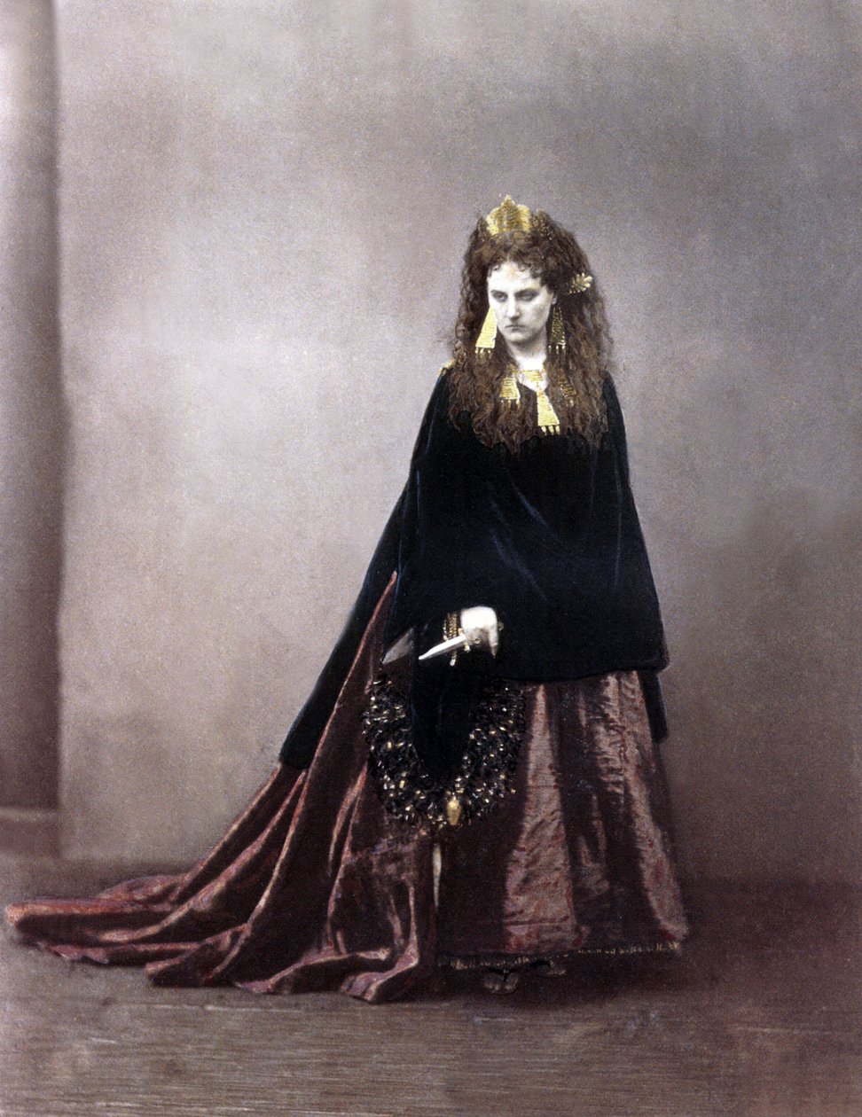 Italienska Virginia Oldoini, grevinna av Castiglione, 1863-67 (färgfoto) av Pierre Louis after Pierson