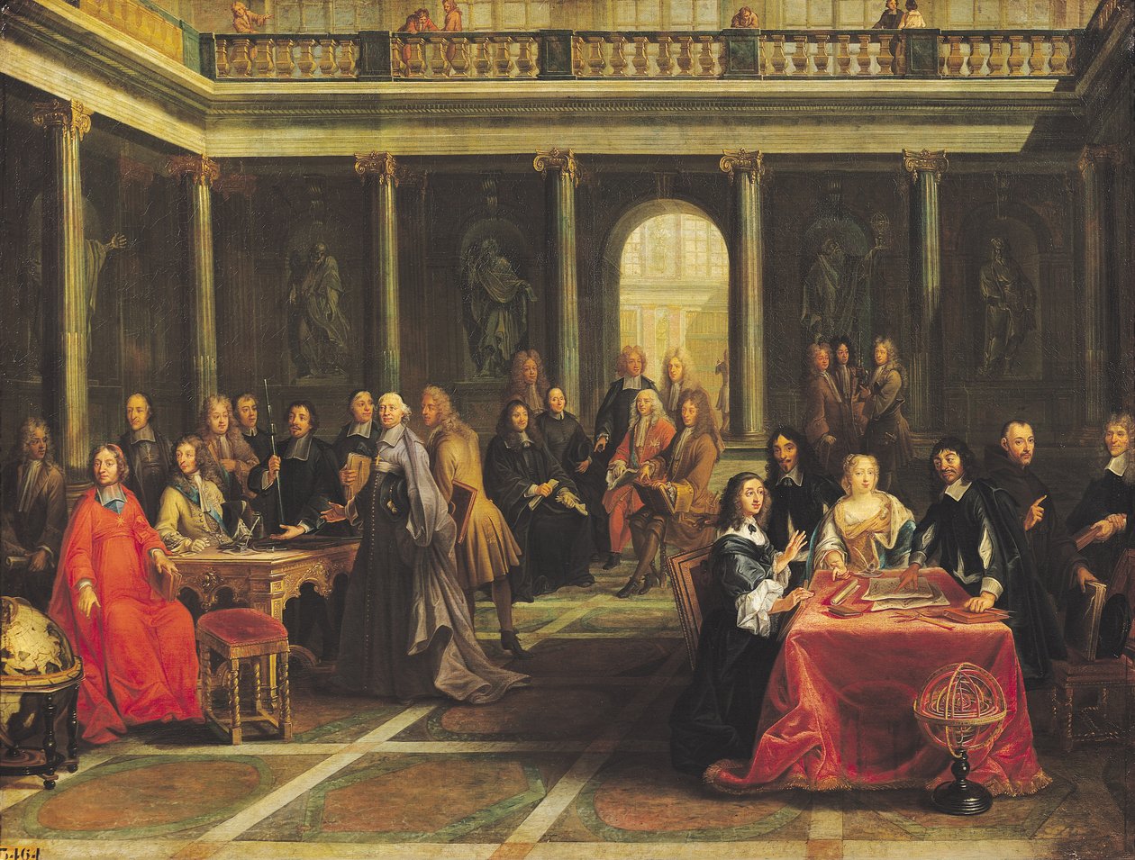 Drottning Christina av Sverige (1626-89) och hennes hov av Pierre Louis the Younger Dumesnil