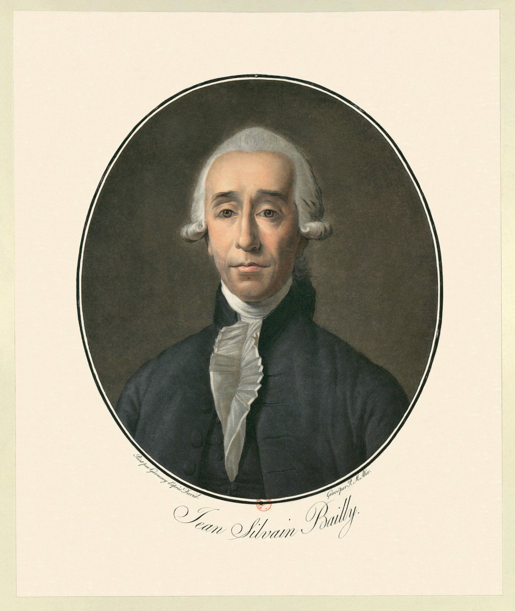 Jean Sylvain Bailly (1736-1793) fransk astronom, matematiker, frimurare och politisk ledare under den tidiga delen av den franska revolutionen. av Pierre Michel Alix