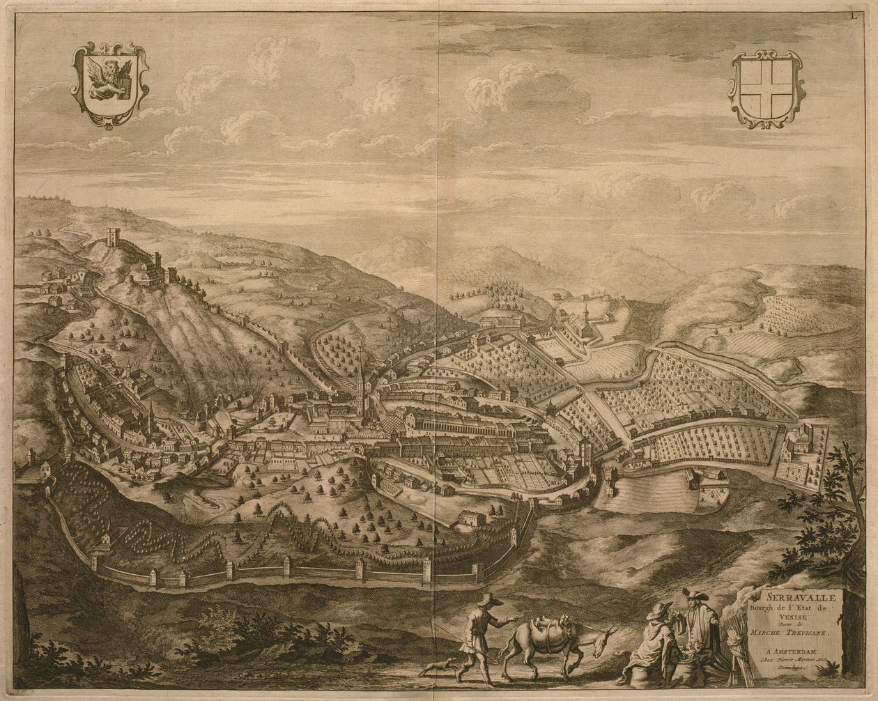 Karta över Serravalle, från 