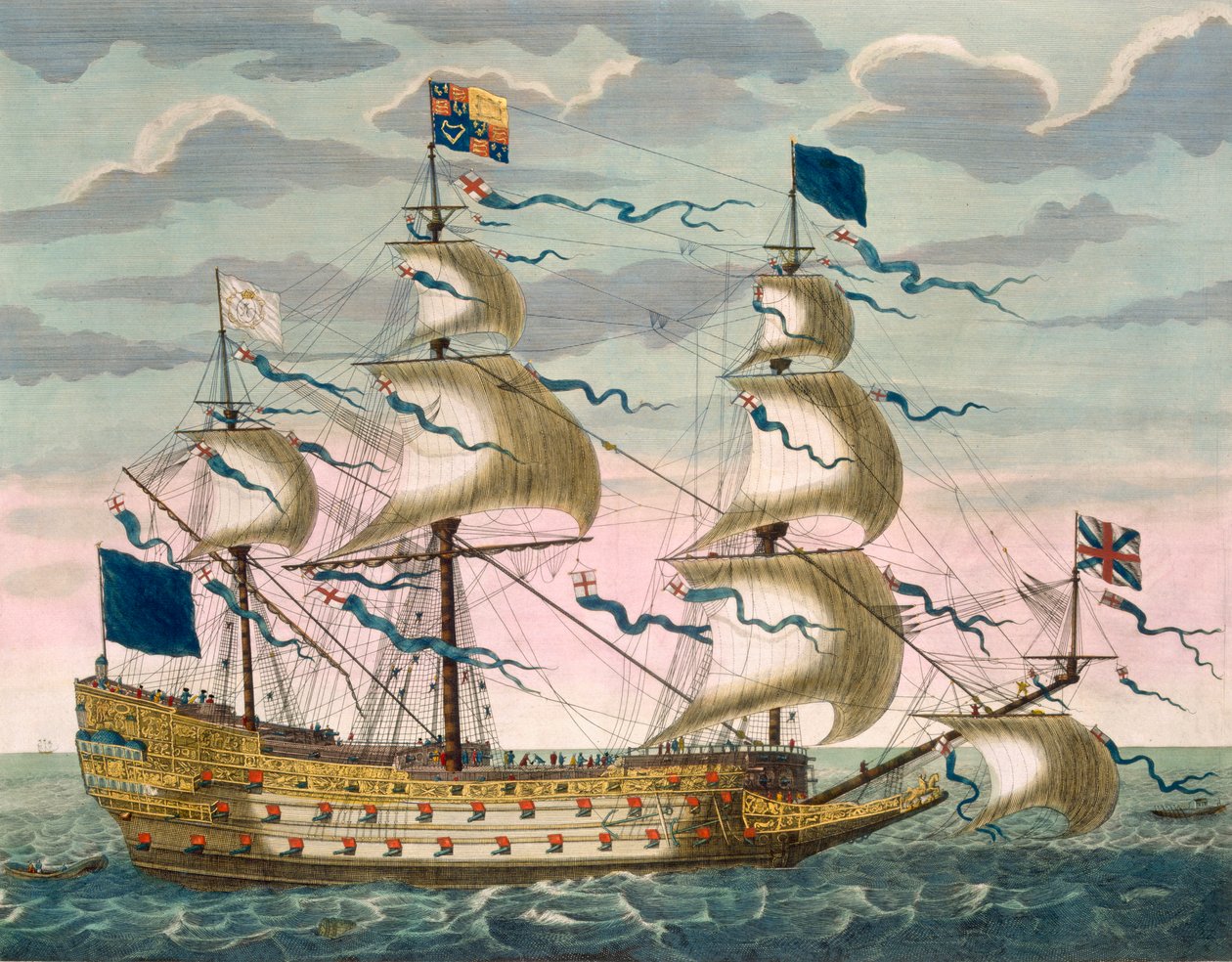 Royal (flaggskepp) av den engelska flottan, som flyger Royal Standard, från 