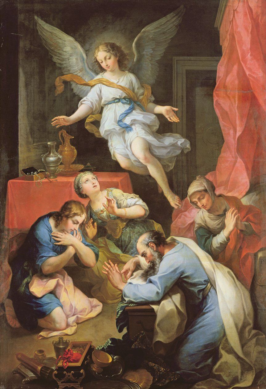 Ärkeängeln Rafael ger sig till känna, 1733 av Pierre Parrocel
