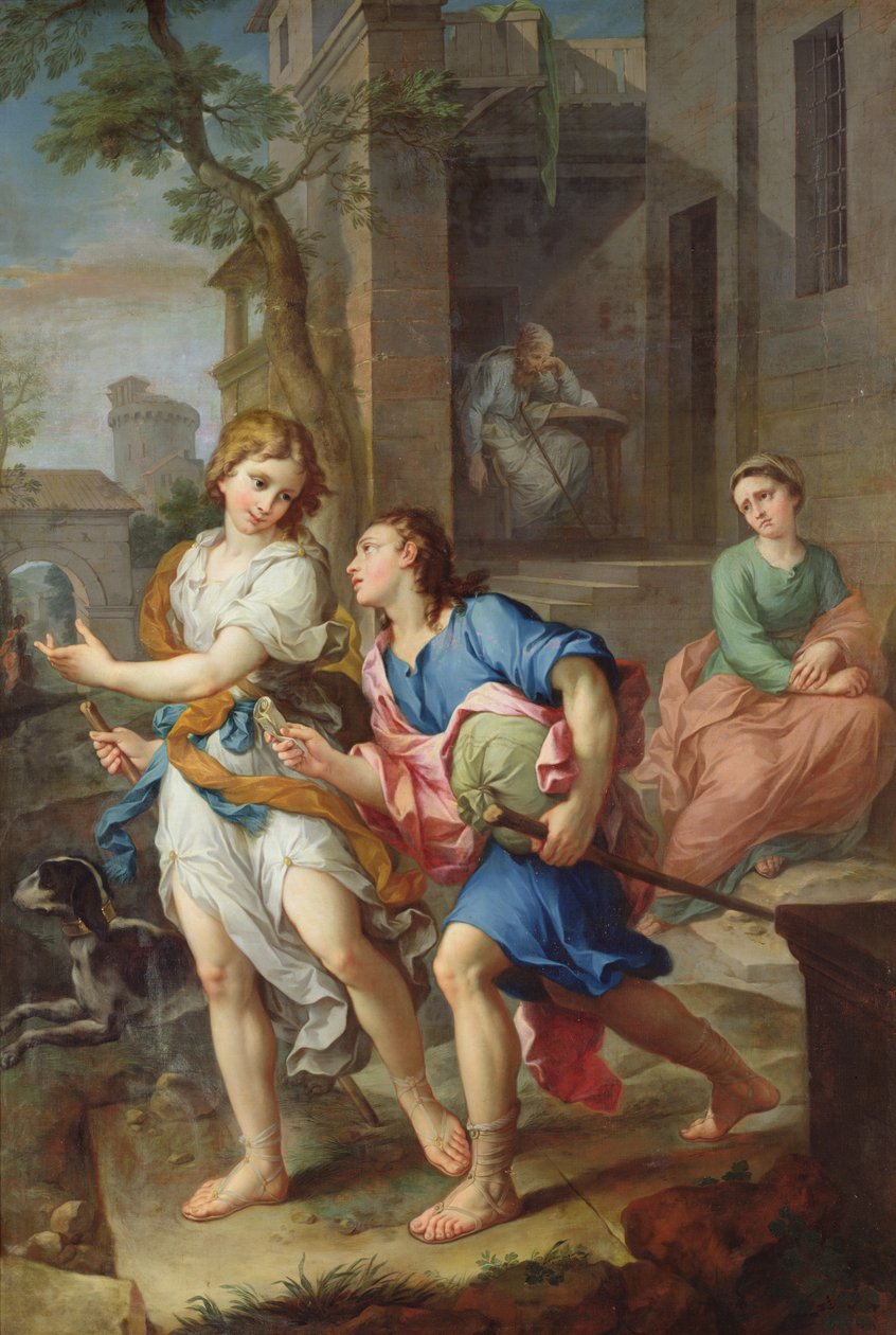 Den unge Tobias avgång 1733 av Pierre Parrocel