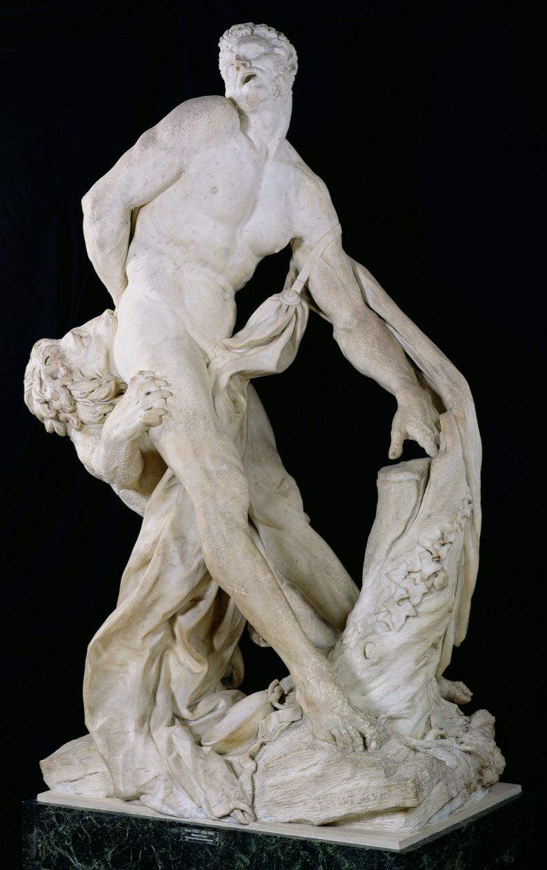 Milo av Croton attackerad av ett lejon, 1672-82 (marmor) av Pierre Puget