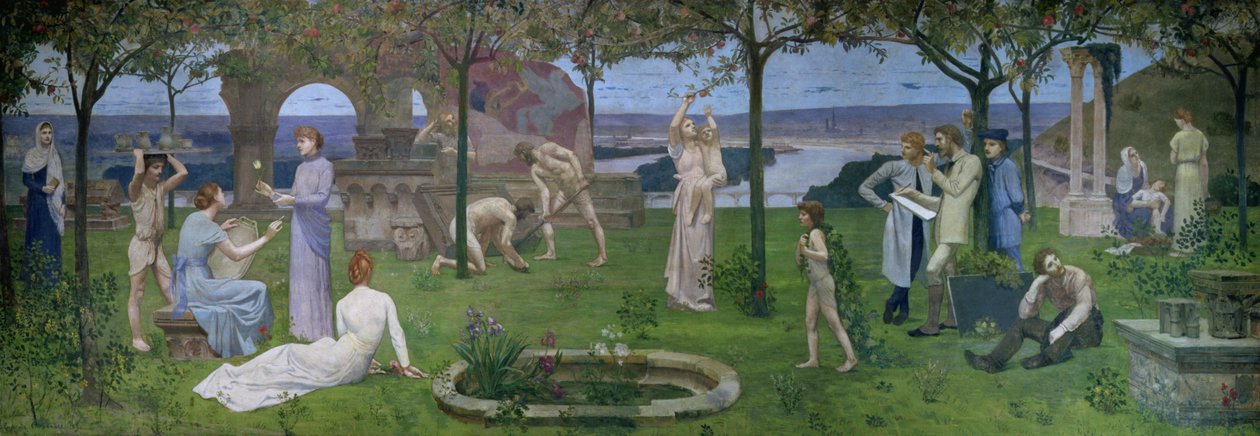 Mellan konst och natur, 1890 av Pierre Puvis de Chavannes