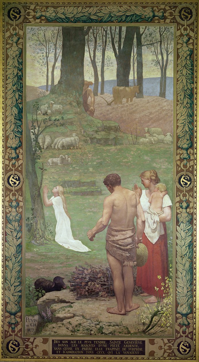 S:t Genevieves barndom av Pierre Puvis de Chavannes
