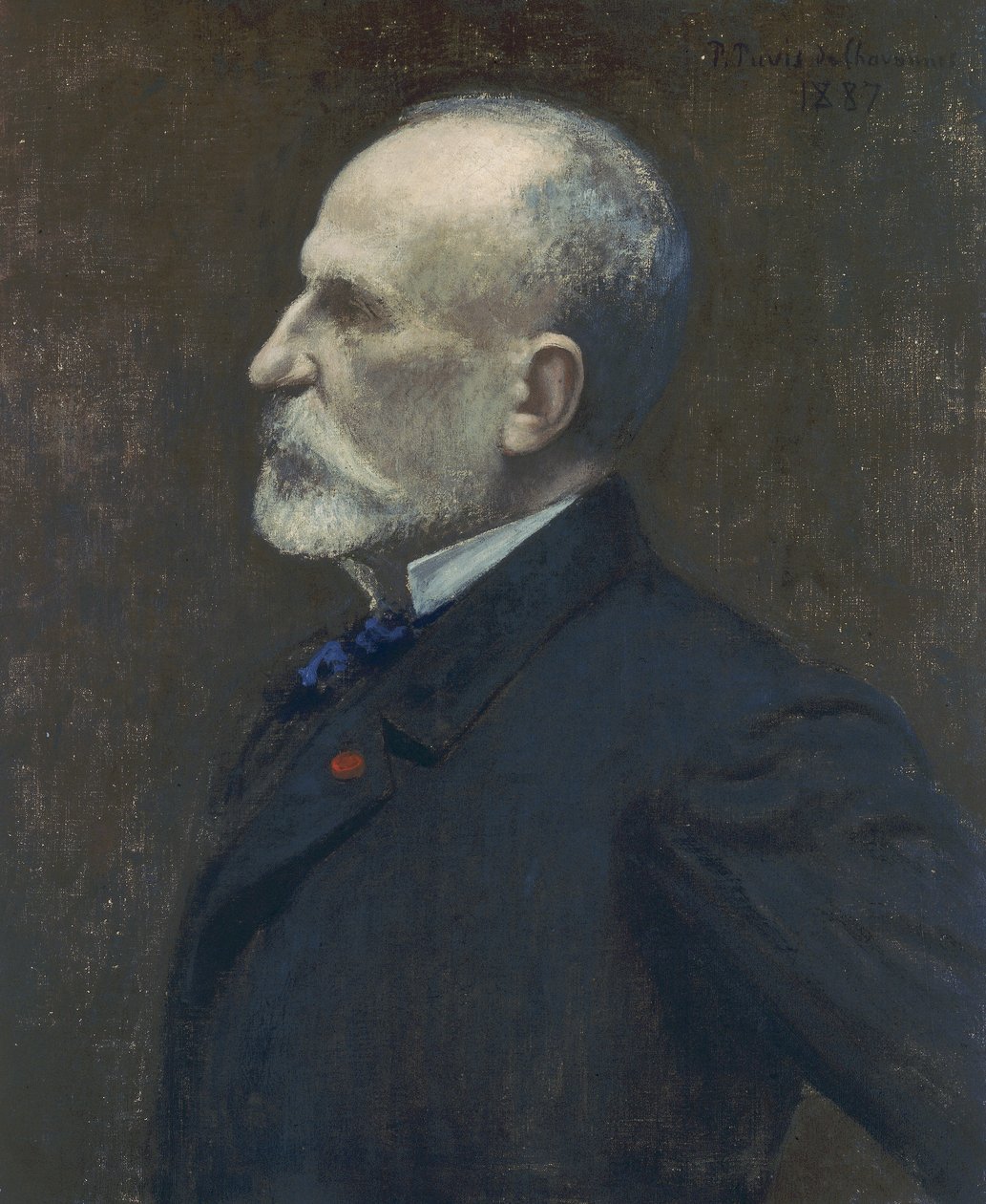 Självporträtt, 1887 av Pierre Puvis de Chavannes